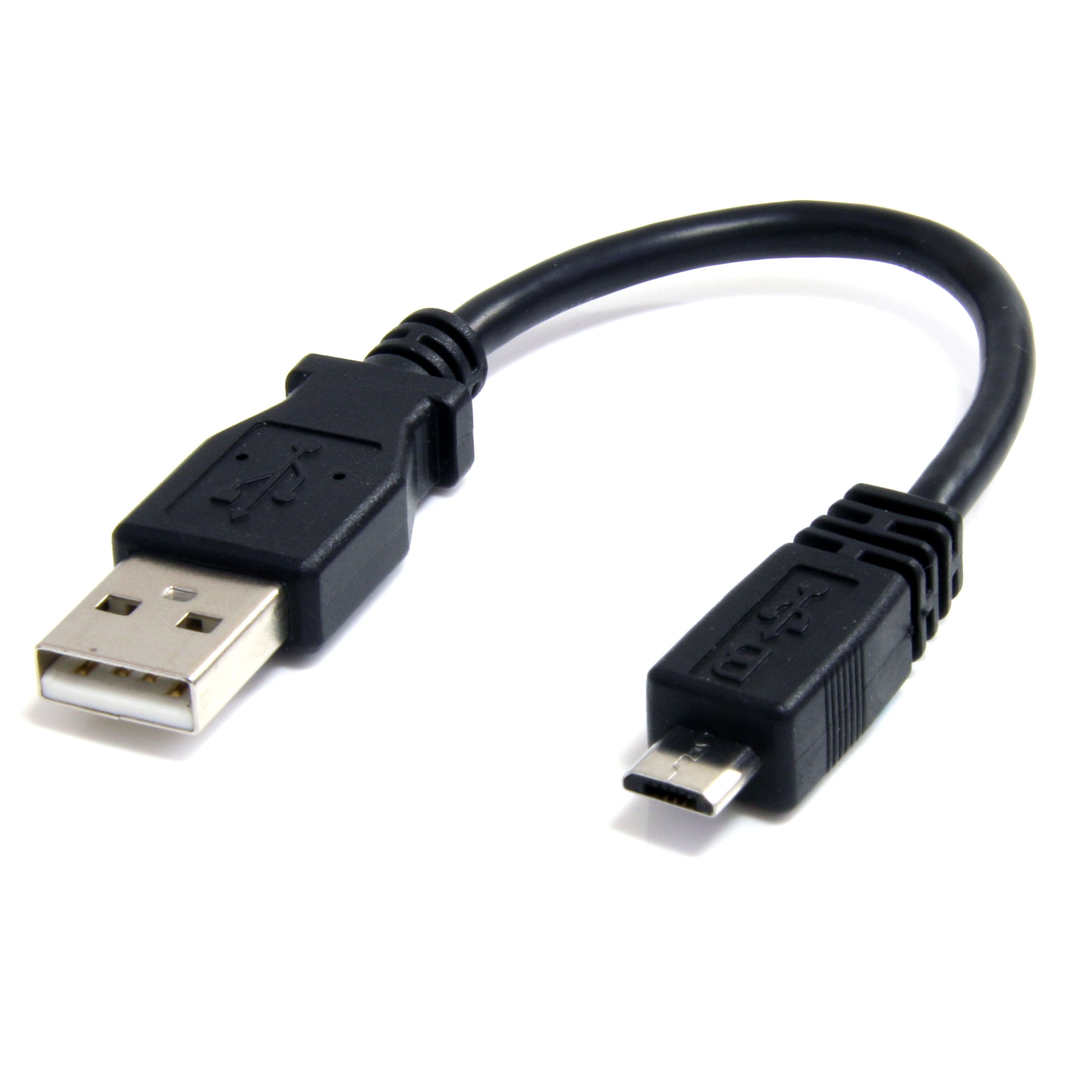 StarTech Cable UUSBHAUB6IN 6inch Micro USB Cable- A to Micro B Retail Black 1 Count (Pack of 1)
