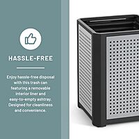 Safco Evos Steel Trash Can, Indoor and Outdoor Use
