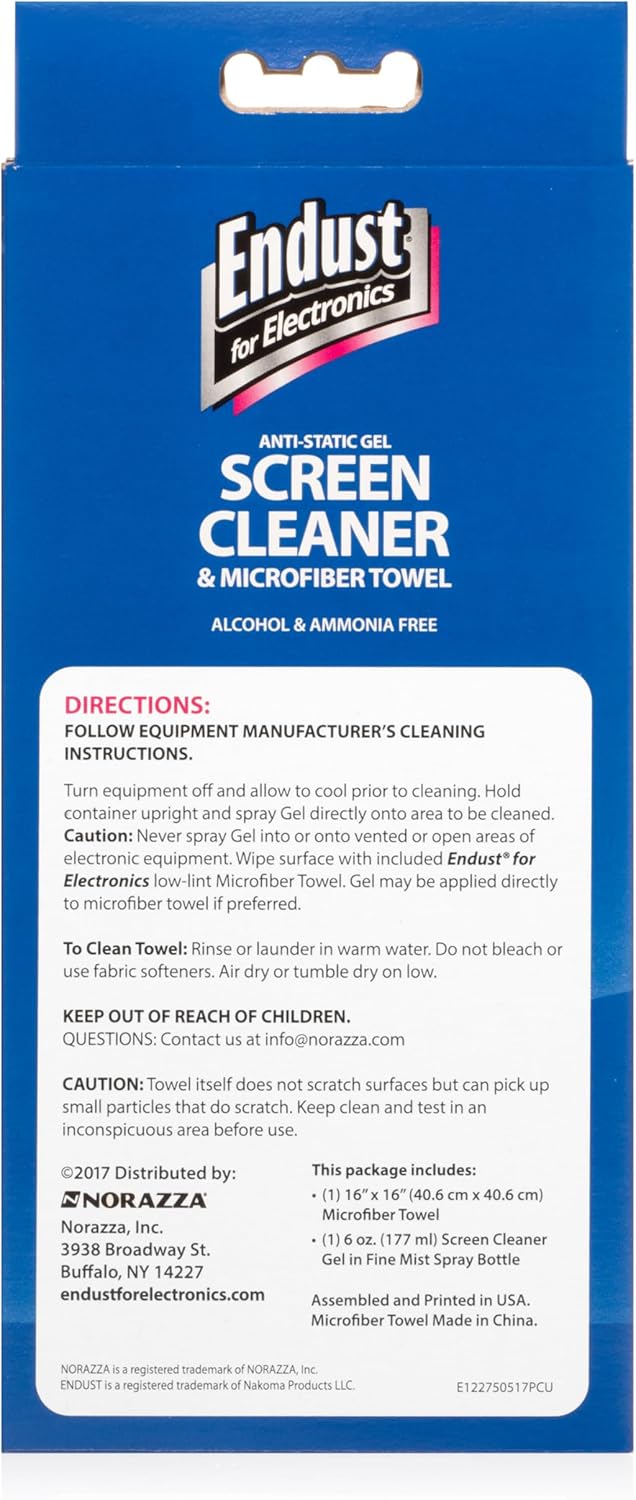 Endust for Electronics 6oz LCD/Plasma Cleaning Gel and Micro Fiber Towel 1-Pack
