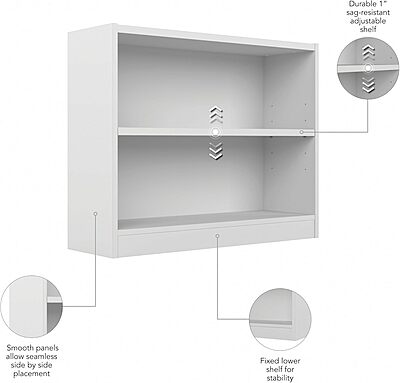 Bush Furniture Universal Bookcase - Storage and Display Bookshelf for Home or Office