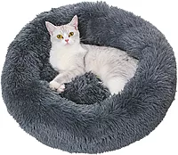 Calming Donut Pet Bed – Anti-Anxiety Plush Round Cushion