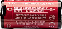 SureFire SF18350 Micro USB Lithium-Ion Rechargeable Battery