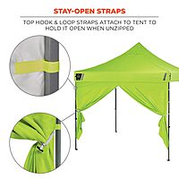 Ergodyne SHAX 6096 Pop-Up Tent Sidewall with Zipper, Fits 10ft x 10ft