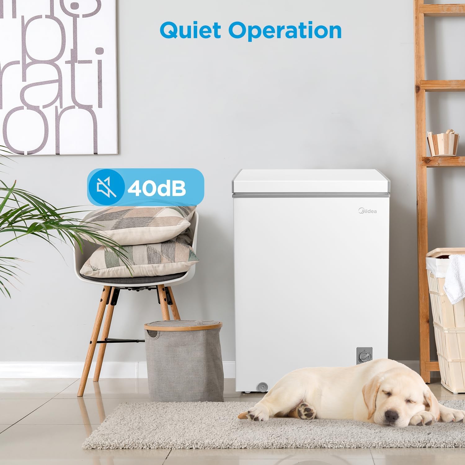 Midea MERC05C4BAWW - Congelador de pecho de 5.1 pies cúbicos Midea MERC05C4BAWW - Congelador de pecho de 5.1 pies cúbicos