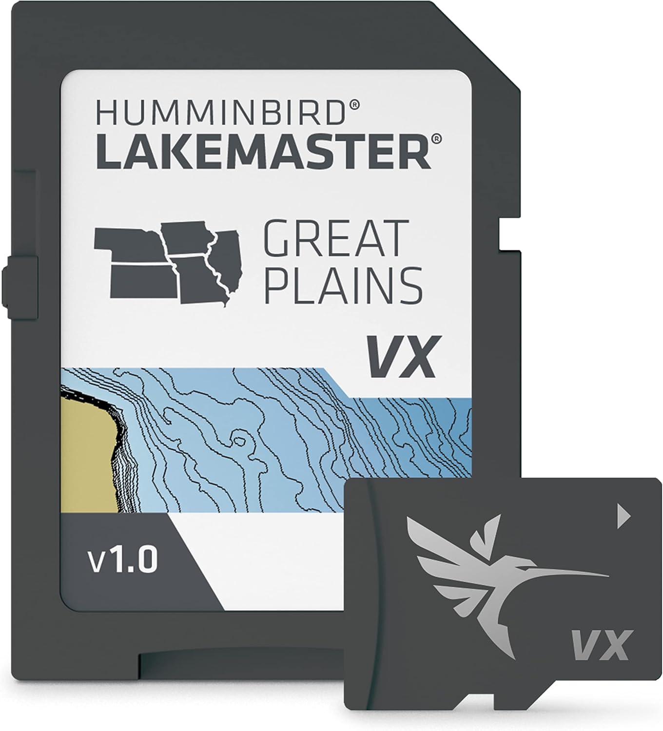 Humminbird LakeMaster Great Plains V1 Map SD Card for Fish Finders