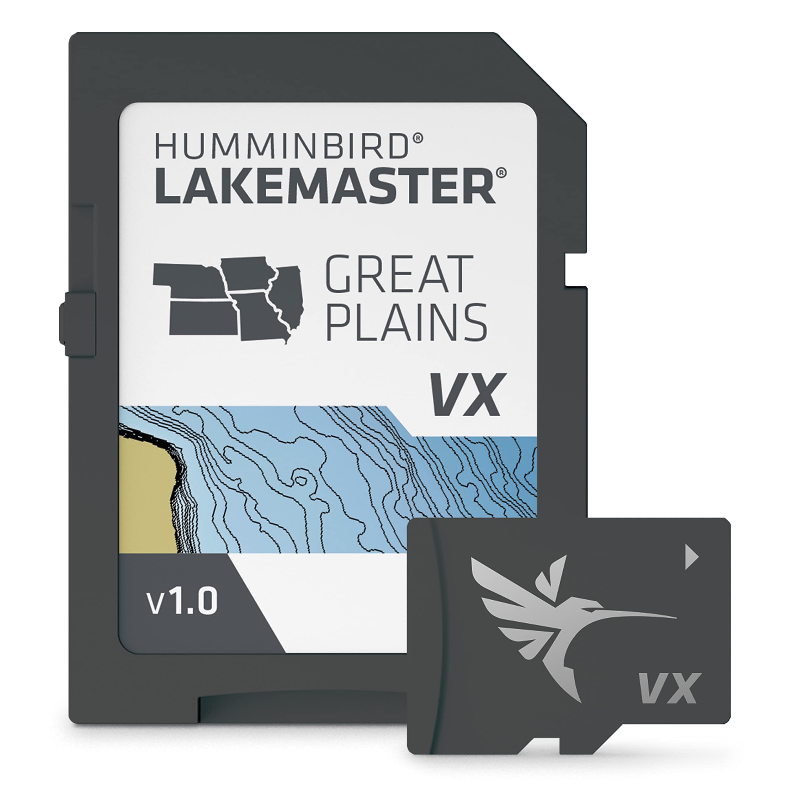 Humminbird LakeMaster Great Plains V1 Map SD Card for Fish Finders