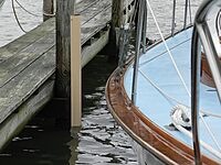 Dock Edge Piling Bumper - One End Capped - 6' - Beige