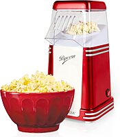Nostalgia Hot-Air Electric Popcorn Maker, 8 Cups, Retro Red