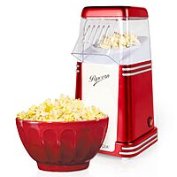 Nostalgia Hot-Air Electric Popcorn Maker, 8 Cups, Retro Red