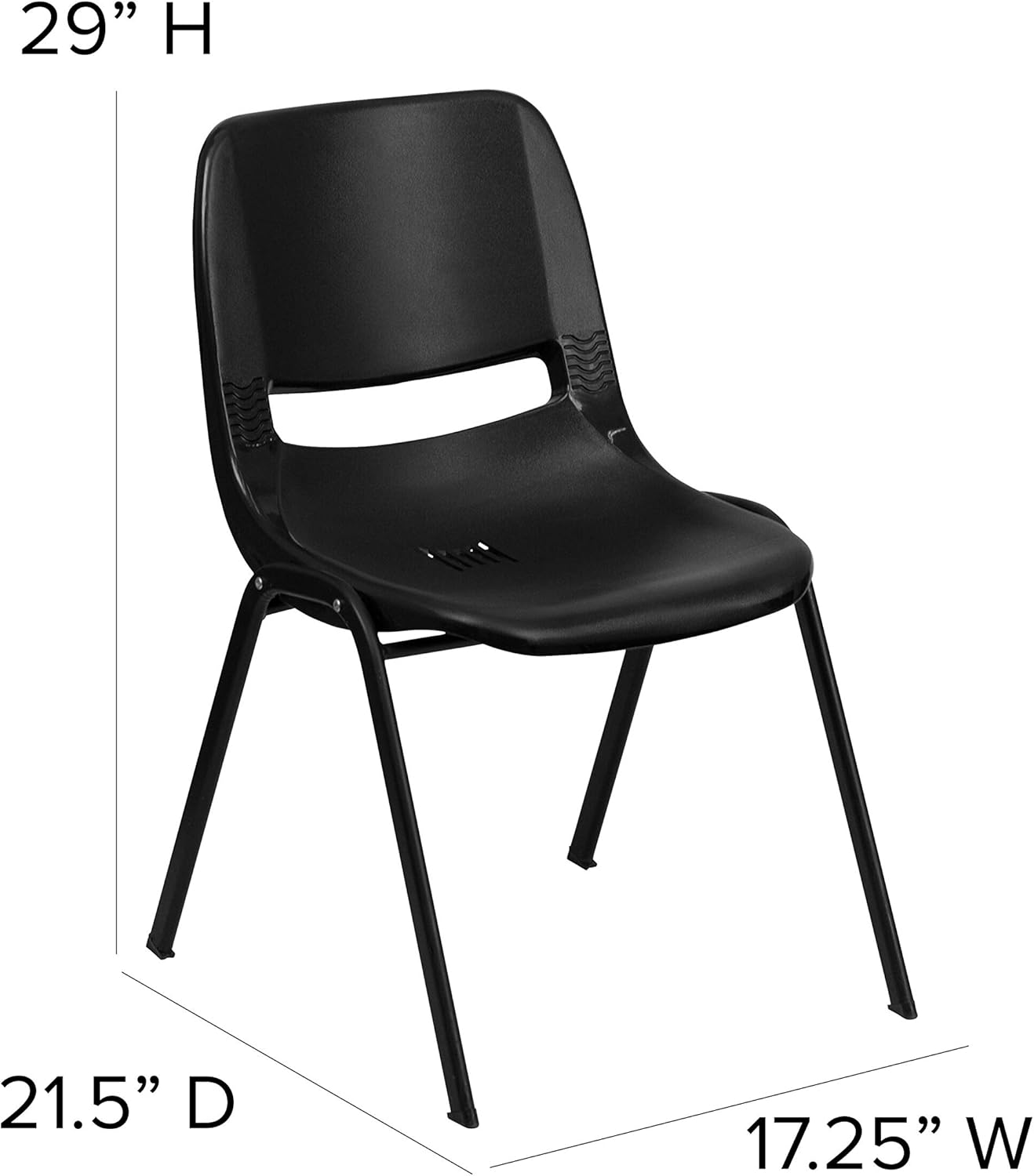 Flash Furniture HERCULES Ergonomic Shell Stack and Tablet Arm Chair