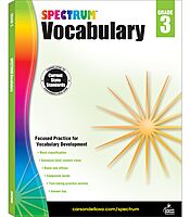 Spectrum 3rd Grade Vocabulary Workbooks, Ages 8 to 9, Grade 3 Vocabulary Workbook, Word Classification, Roots