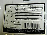 Honeywell B131R/7 Work Gloves, Unsupported Butyl, Size 7