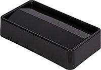 Carlisle FoodService Products 34202403 TrimLine Plastic Swing Top Lid, 20.19" x 11.56" x 4-1/2", 15-23 gal, Black Black Swing