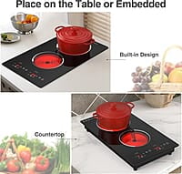 VBGK Placa de cocina eléctrica, estufa  de 12 pulgadas VBGK Placa de cocina eléctrica, estufa  de 12 pulgadas