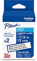 BROTHER Genuine TZe231 Laminated Label Tape 12mm Black on White