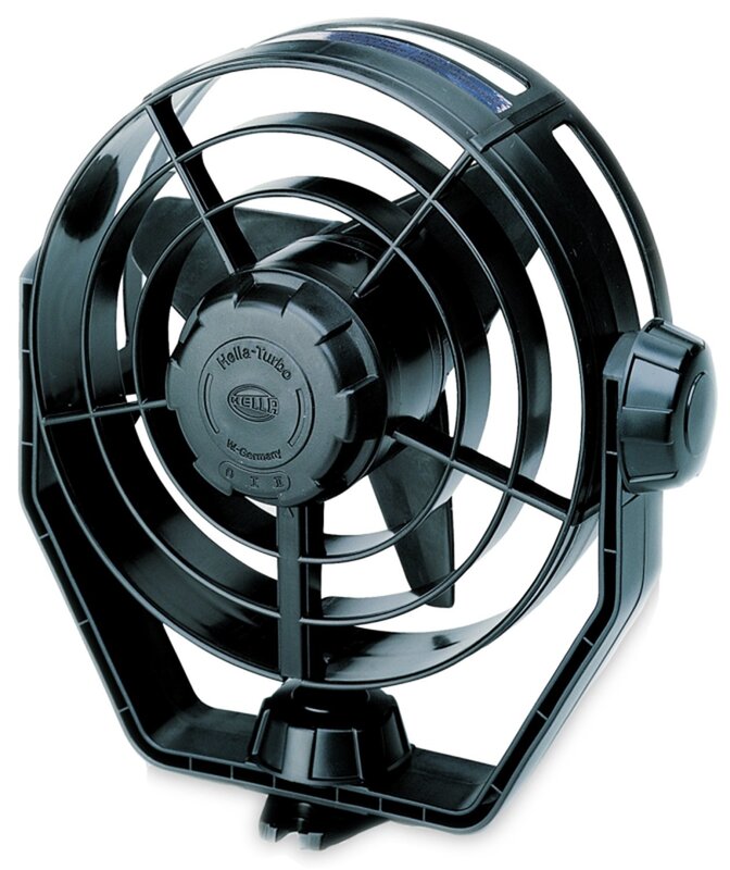 HELLA MARINE 003361002 12V 2-Speed Turbo Fan - Black