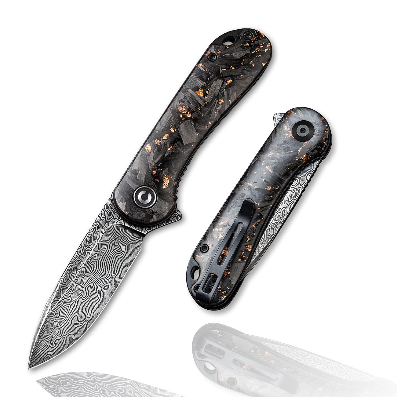 CIVIVI Elementum Folding Pocket Knife 2.96" Damascus Blade