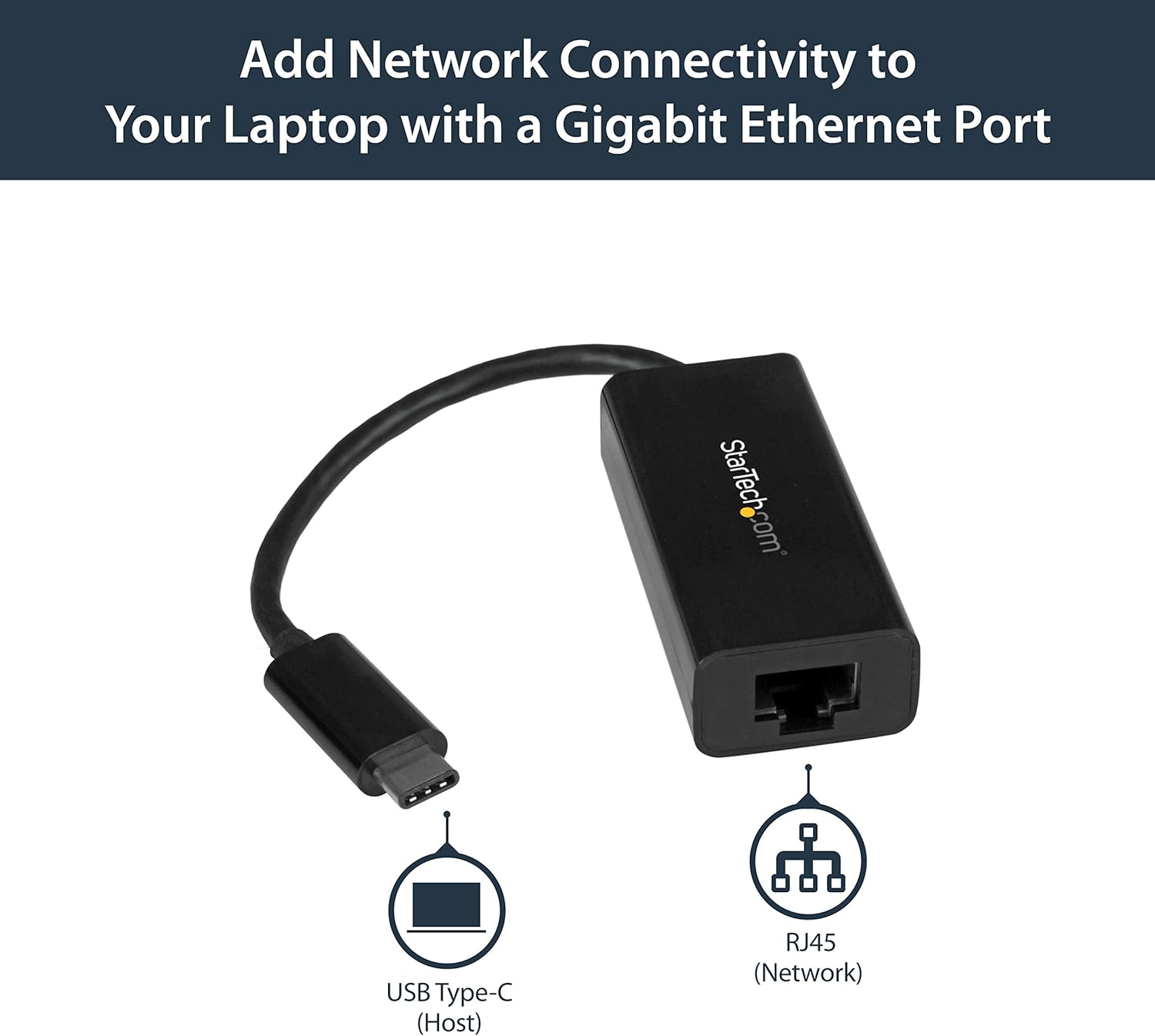 StarTech USB to Ethernet Adapter - USB to RJ45 Gigabit Network Adapter