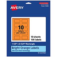 AVERY Printable Rectangle Labels with Sure Feed Technology, Print-to-the-Edge, Laser/Inkjet Compatible