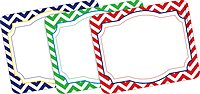Barker Creek Name Badges & Self-Adhesive Labels, Nautical Chevron, Multi-Design, Multi-Purpose Name Tags, Gift Tags, and More! 3.5" x 2.75", 45 per Pkg, Home, School and Office Supplies (1524)