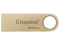 Kingston DataTraveler SE9 Gen 3-64GB - 220MB/s Read- Metal - USB 3.2 Gen 1 -Gold