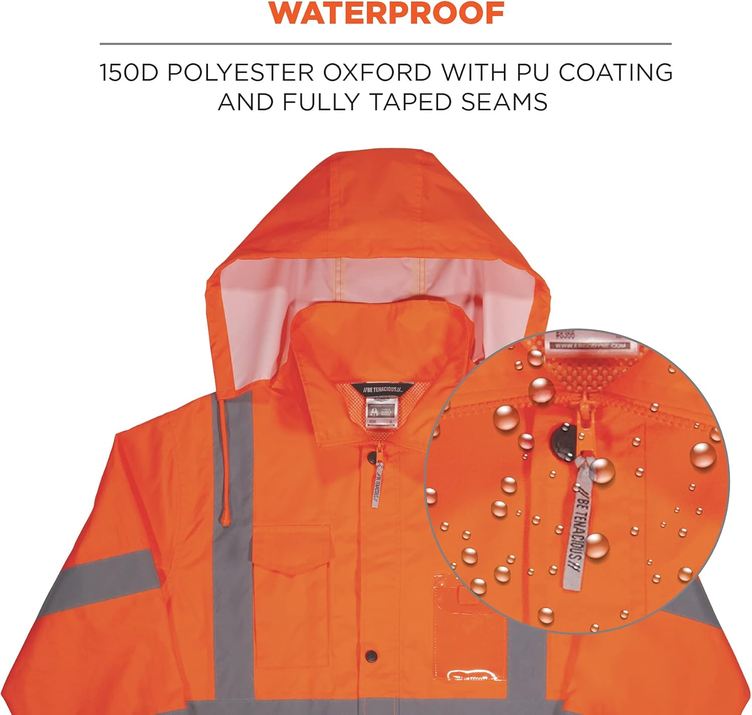 Ergodyne GloWear 8366 Lightweight Type R Class 3 High-Visibility Rain Jacket