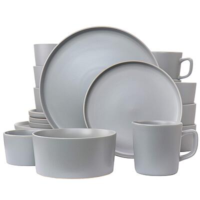 Elama Luxmatte 20-Piece Stoneware Dinnerware Set