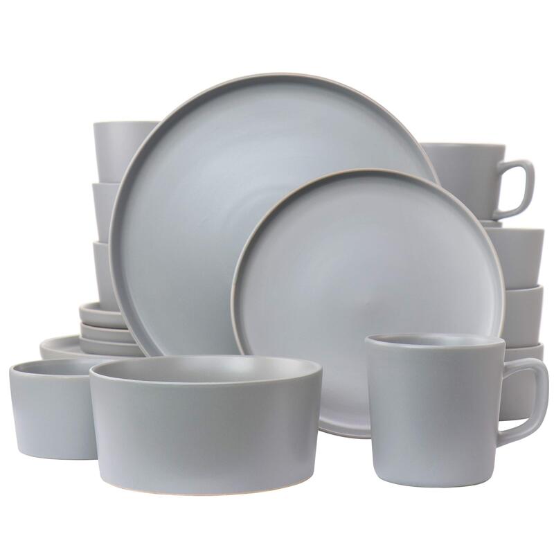 Elama Luxmatte 20-Piece Stoneware Dinnerware Set