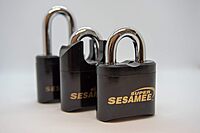 CCL Sesamee 4 Dial Bottom Resettable Combination Brass Padlock
