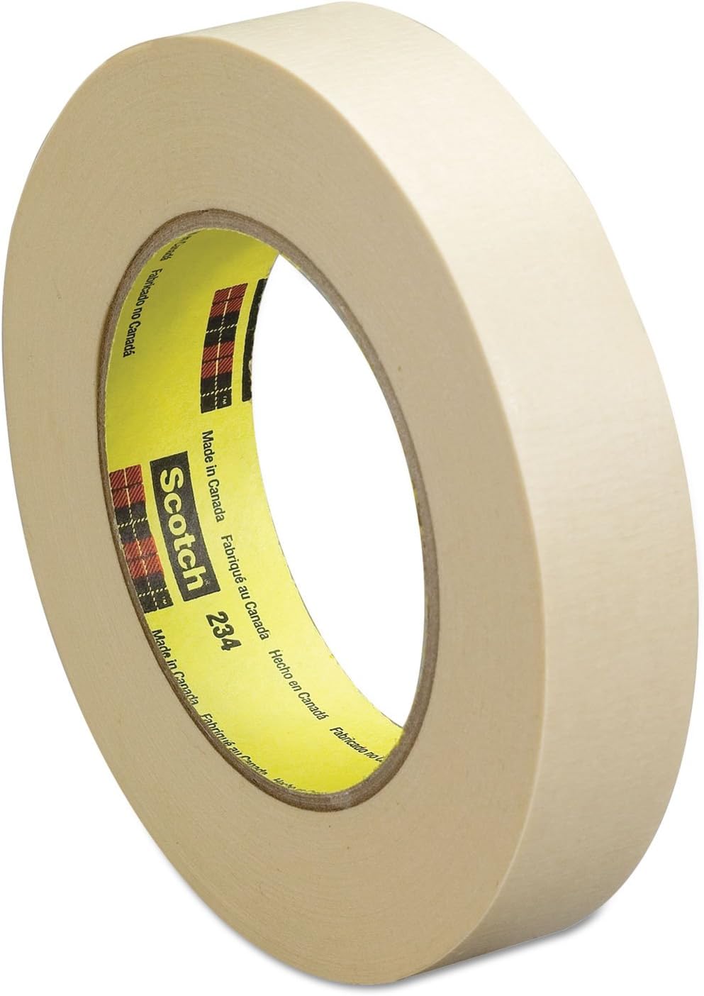 Scotch 234 General-Purpose Masking Tape, 3/4 in (18 mm) x 60 yd, Tan