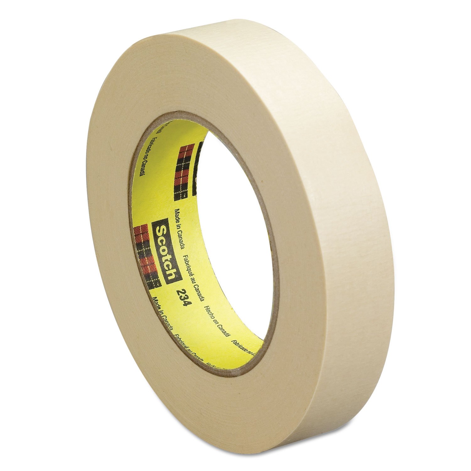 Scotch 234 General-Purpose Masking Tape, 3/4 in (18 mm) x 60 yd, Tan