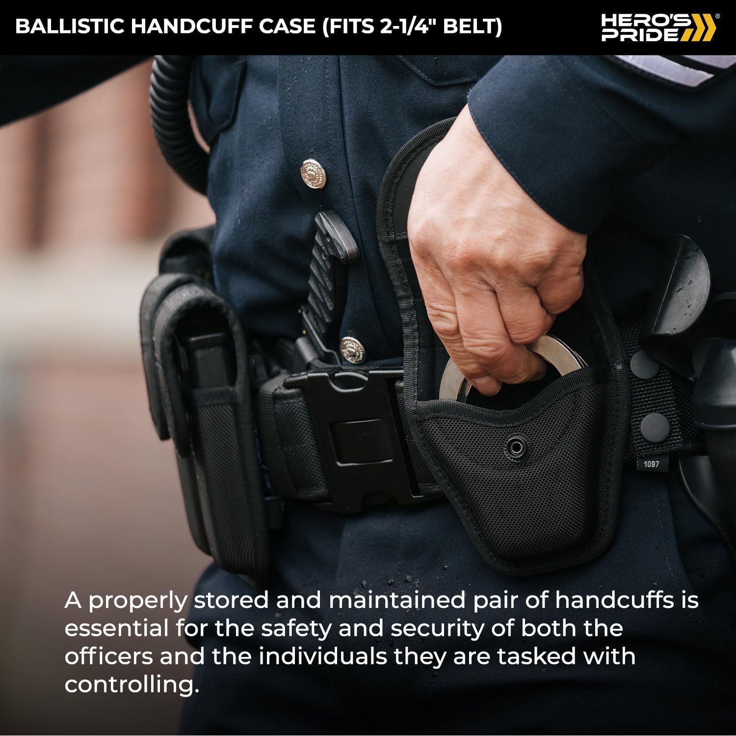 Hero's Pride Ballistic Handcuff Case - Standard & ASP Handcuffs - Durable Nylon