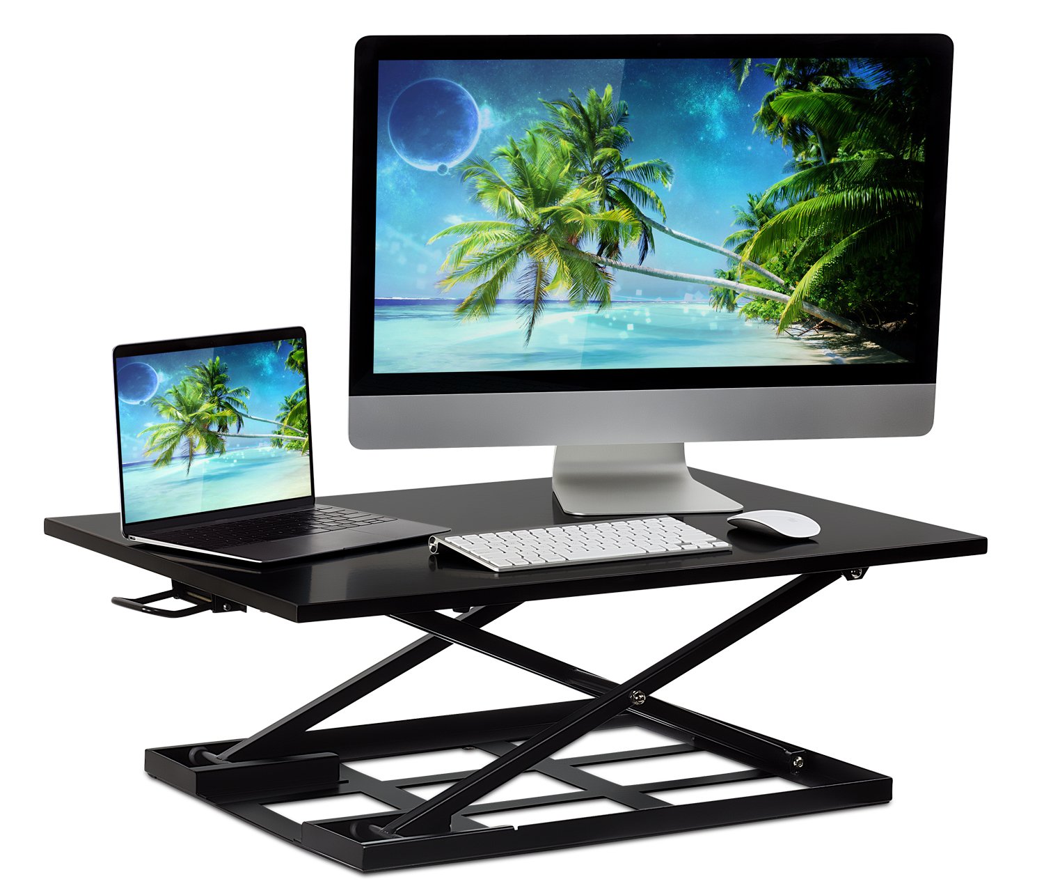 Mount-It! Standing Desk Converter, Height Adjustable Sit Stand Desk, 32x22 Inch Preassembled Stand Up Desk Converter