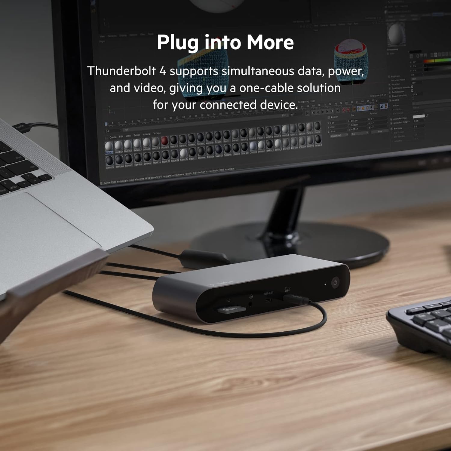 Belkin Thunderbolt 4 Cable USB-C to USB-C w/ 100W Power Delivery