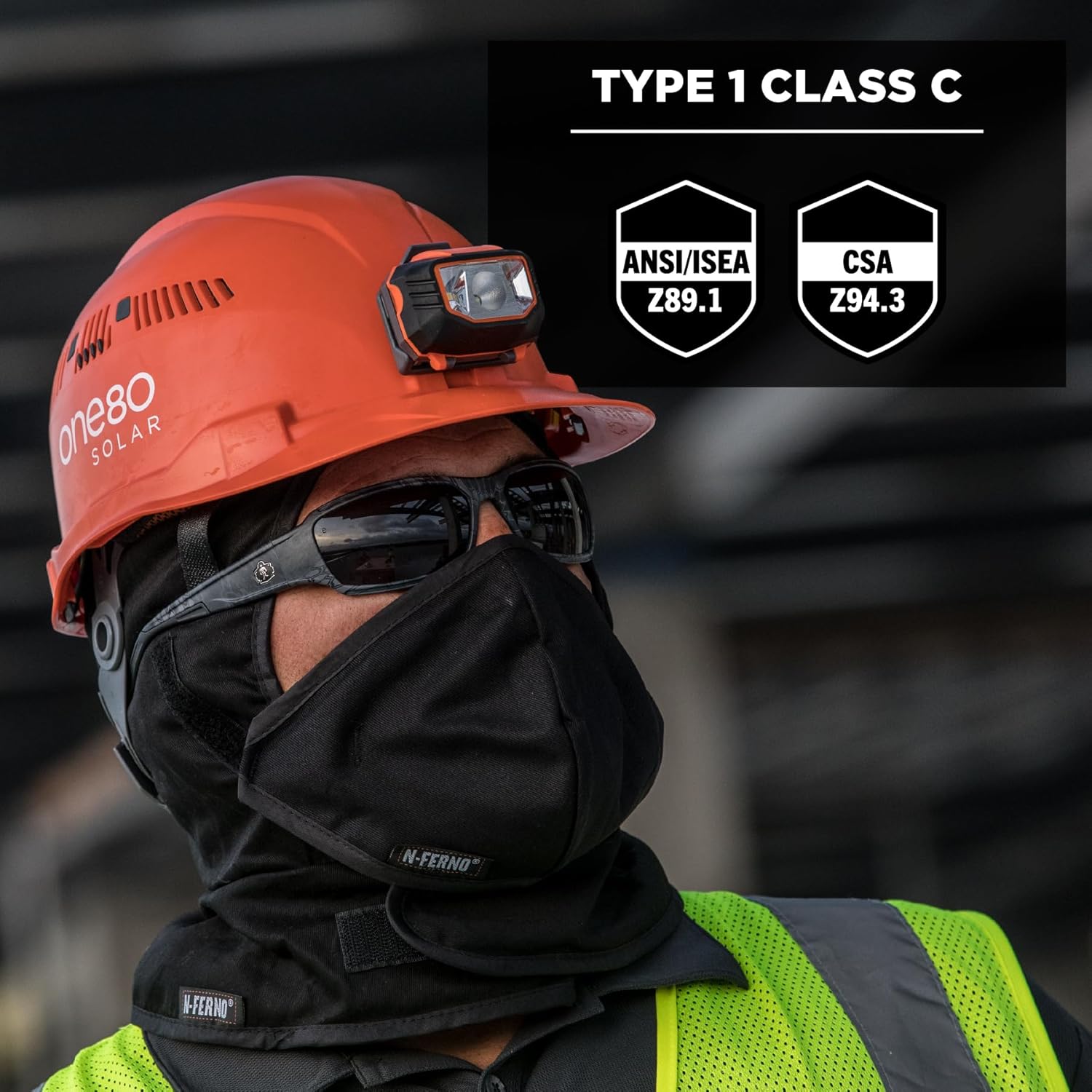 ERGODYNE Skullerz Vented Cap-Style Hard Hat, Ratchet Suspension, Class C
