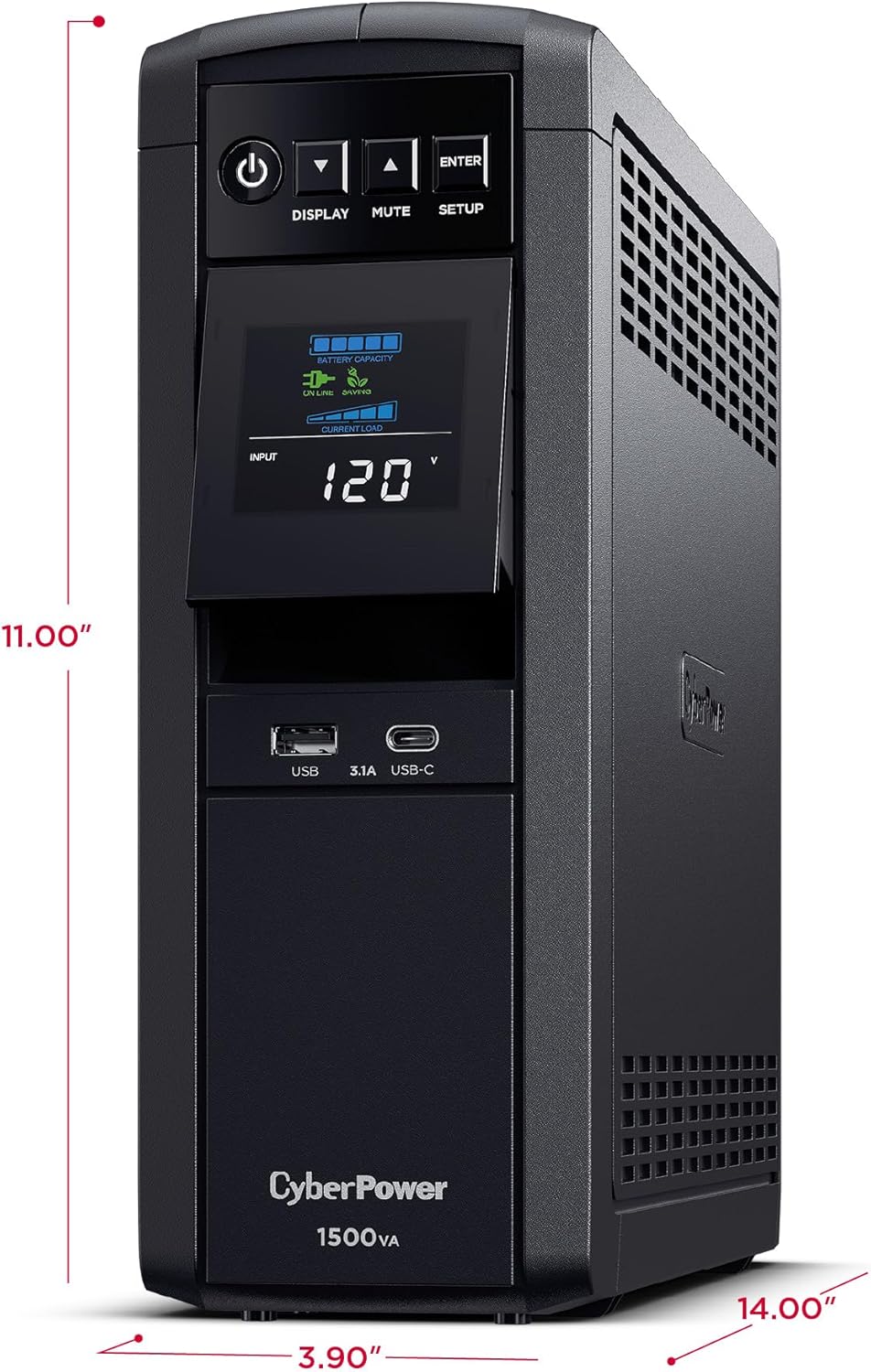 CyberPower PFC Sinewave UPS Battery Backup and Surge Protector, Mini-Tower