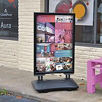 Azar Displays Acrylic Horizontal Adhesive-Back Nameplates, 1inH x 11inW x 3/8inD, Clear, Pack Of 10 Nameplates