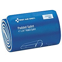 First Aid Only Padded Splint, 4 inches X 24 inches, Blue/White