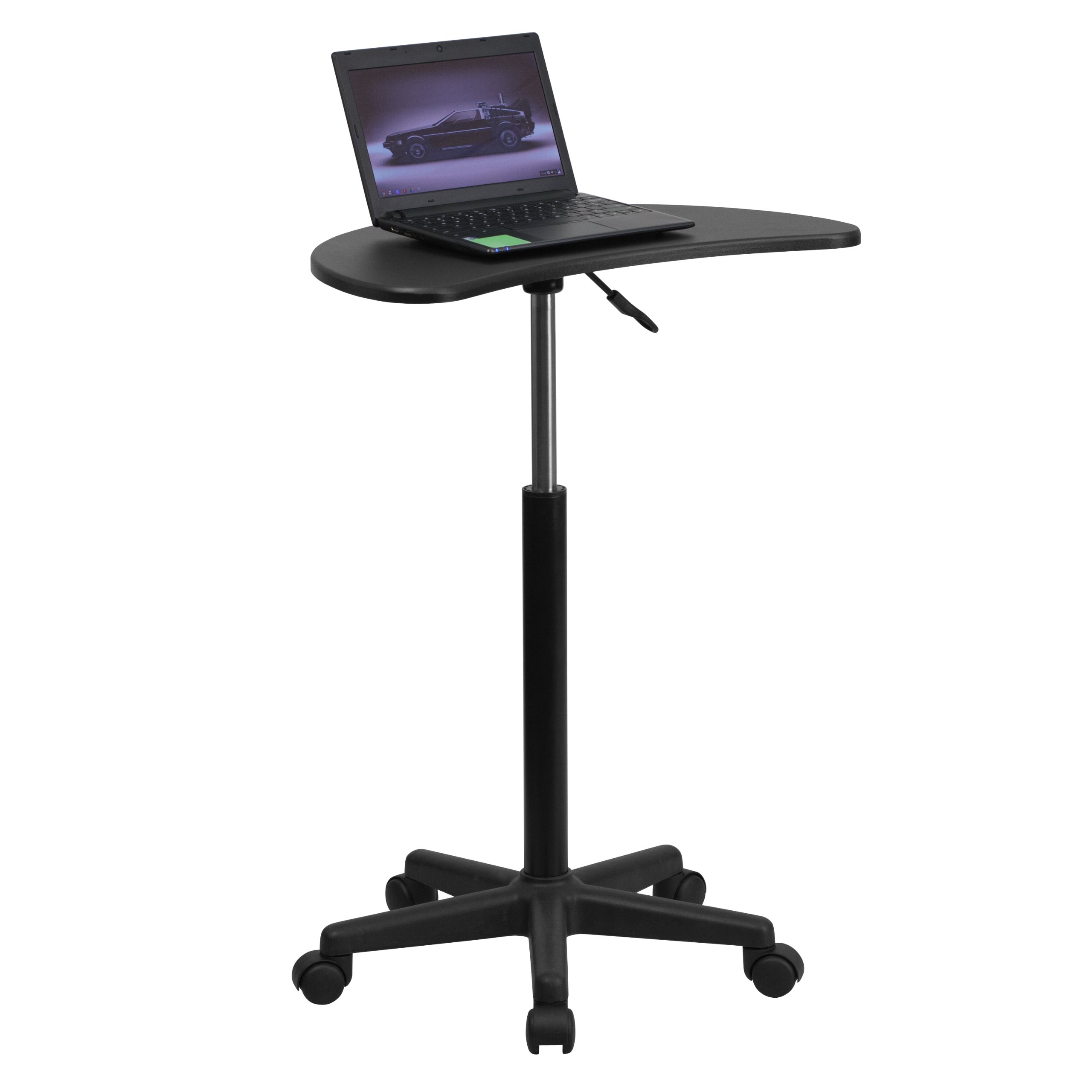 Flash Furniture Eve Sit to Stand Mobile Laptop Desk/Speaker's Lectern with Wheels