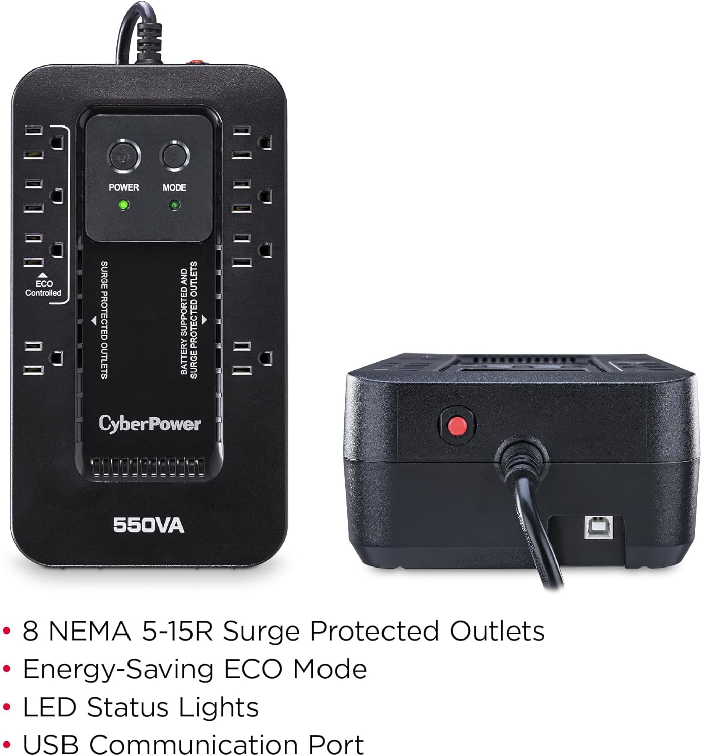 CYBERPOWER Ecologic UPS Battery Backup & Surge Protector