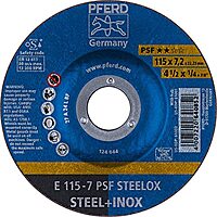 4-1/2" x 1/4" Grinding Wheel, 7/8" AH A 24 L PSF-INOX - Type 27
