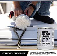 Flitz Multi-Purpose Metal Polish Paste - 1lb Can of USA-Made Metal Scratch Remover - Works on Stainless Steel, Chrome
