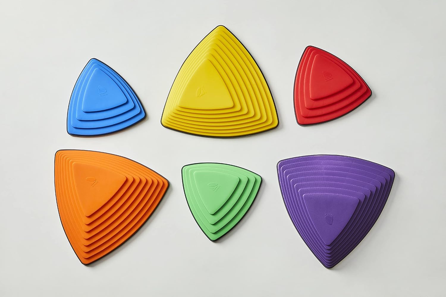 GONGE River Stones - Kids Play Stepping Stones for Balance and Coordination, Non-Slip, Stackable, Indoor/Outdoor, Set of 6