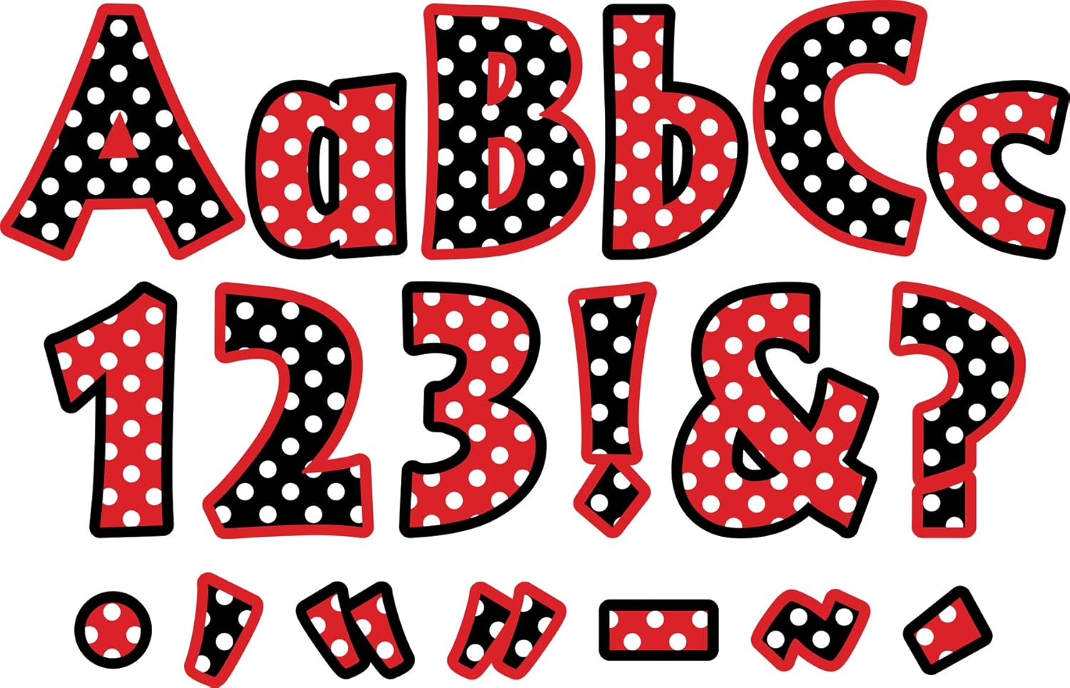 Barker Creek 4" Letter Pop-Outs 2-Pack, Dots, Jazz Up Your Bulletin Boards with These Colorful Letters