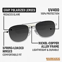 CAMPCO HUMVEE Polarized Aviator Pilot Sunglasses