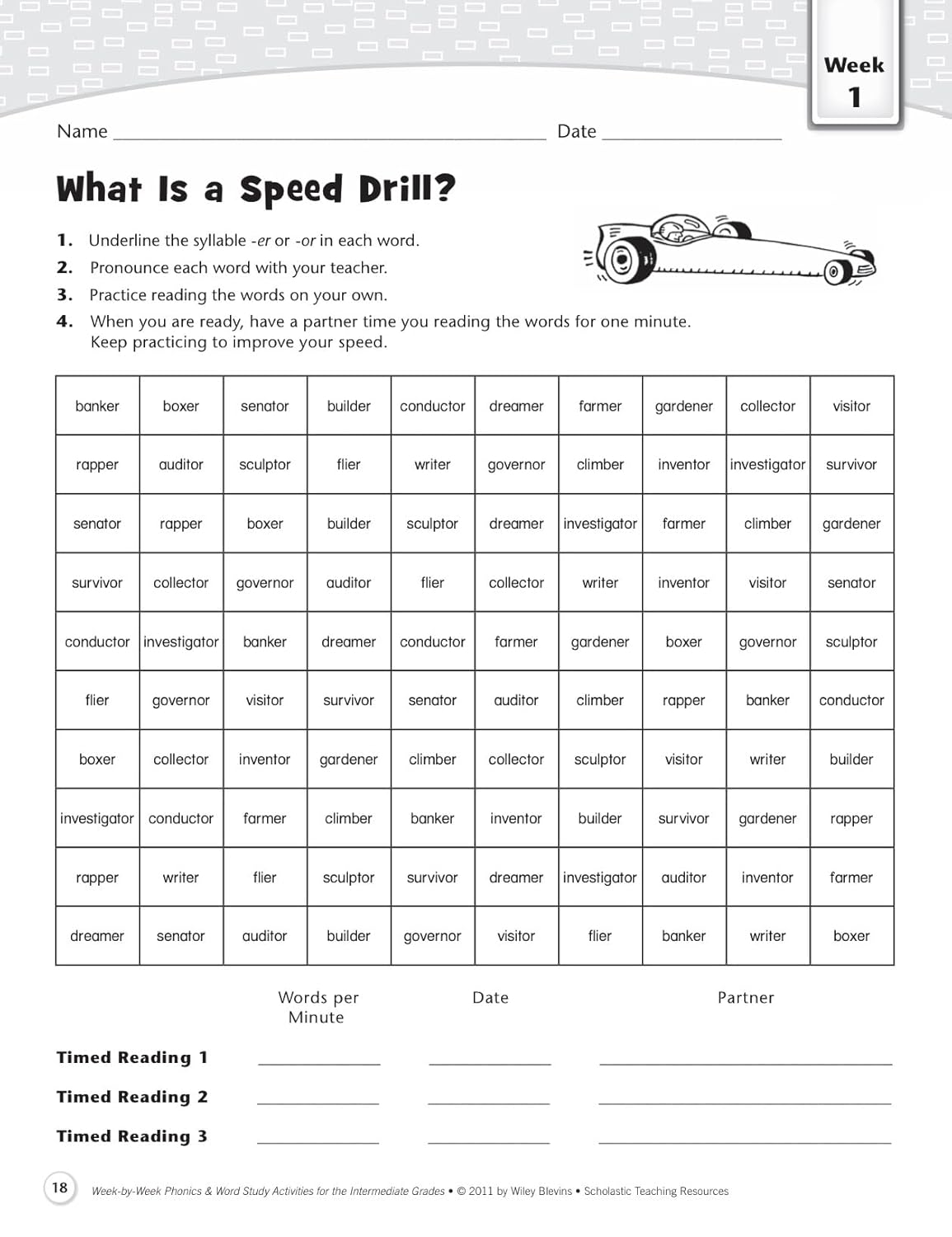 Scholastic Week By Week Phonics and Word Study for the Intermediate Grades, Grades 3-6