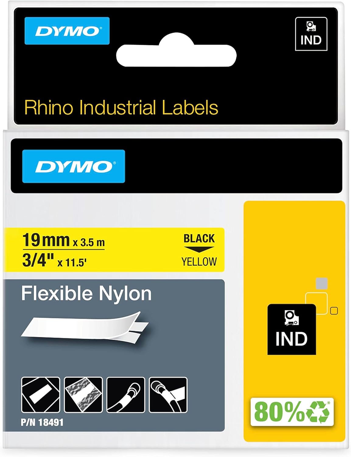 DYMO Rhino Industrial Flexible Nylon Labels