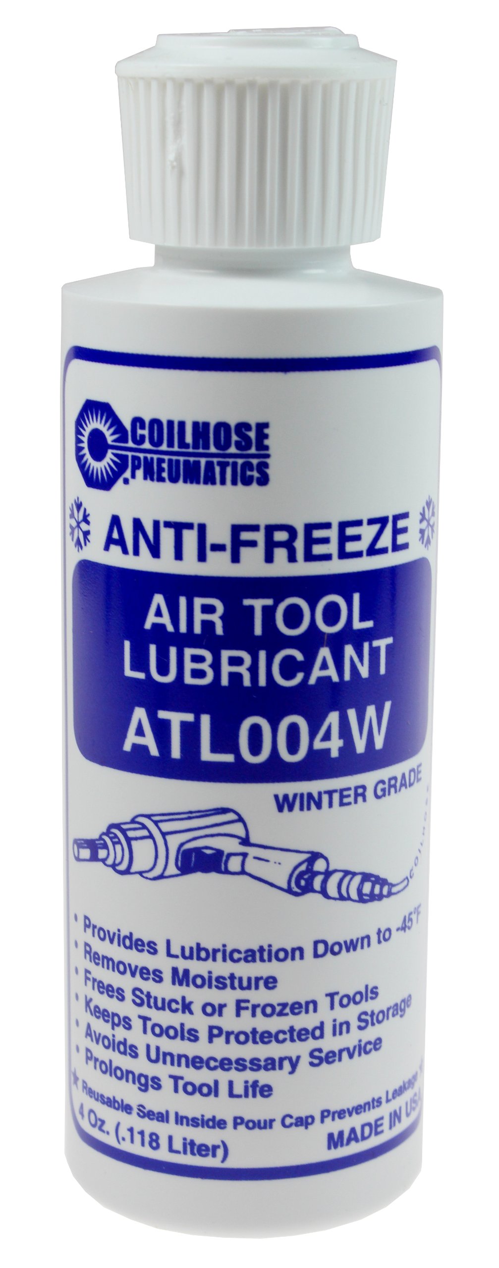 Coilhose Pneumatics ATL004W Wintergrade Air Tool Lubricant, 4-Ounce Bottle