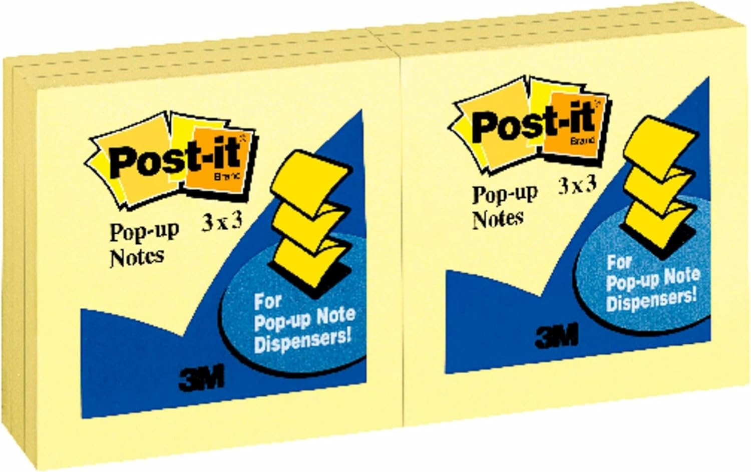 Learning Resources R330-YW Post-it Pop-up Notes, 3 x 3-Inches, Canary Yellow, 12 pads