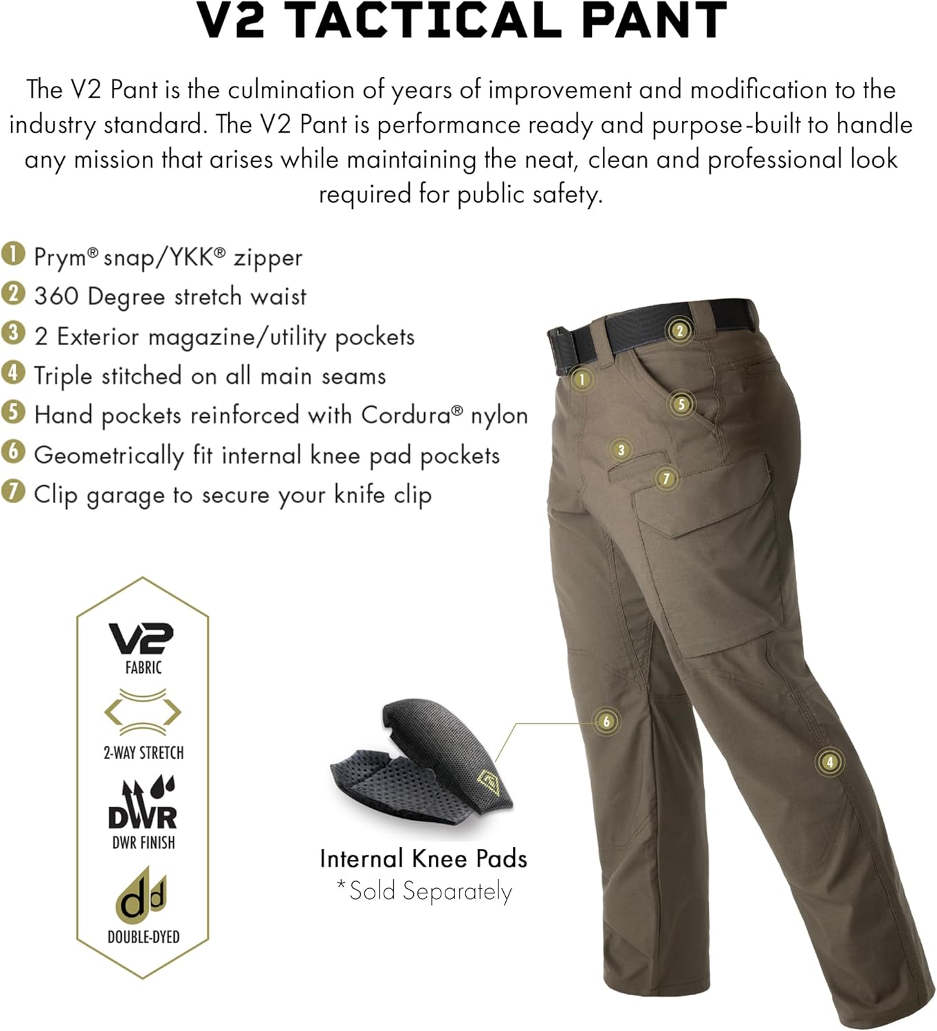 First Tactical V2 Men’s Tactical Pant with Micro Ripstop